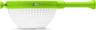 Spina | Easy-To-Use Salad Spinner | Non-Scratch, Nylon Spinning Colander | Lettuce Spinner | Colander with Collapsible Handle |  Green