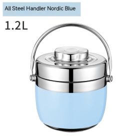 Insulated Lunch Box Portable Insulated Barrel (Option: Food Grade 304 15L-Blue)