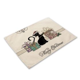 Animal Cat Heat Proof Mat Western-style Placemat Fabric Tableware (Option: MA0125 11)