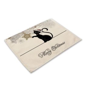 Animal Cat Heat Proof Mat Western-style Placemat Fabric Tableware (Option: MA0125 10)