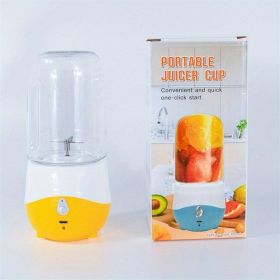 Portable Juicer Household Fruit Small Charging Mini Electric High Temperature Resistant Cup Body Juicer (Color: yellow)