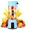 1pc 380ML Portable Blender With 6 Blades Rechargeable USB ; Personal Size Blender For Shakes And Smoothies; Traveling Fruit Veggie Juicer Cup