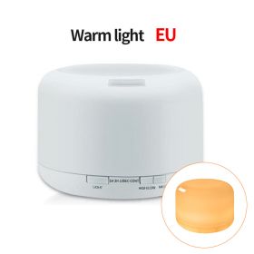 500ml Bread Humidifier Muji 500ML Home Air Humidification Aroma Diffuser Colorful Night Light Essential Oil Diffuser (Color: Warm)