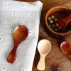 4/10/20Pcs Small Mini Natural Wooden Spoon Short Handle Spoon Kitchen Spice Condiment Spoon Sugar Tea Coffee Honey Scoop Gadgets