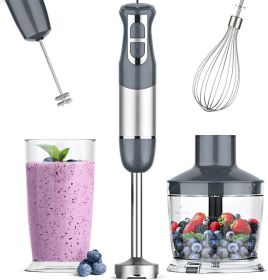 Drink Foamer smart Electric Multi-in-1 Hand Immersion Blender (Color: Gray)